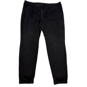 Maurices M Jeans Mid Rise Skinny Black Denim Pants Womens 20W Regular Tapered